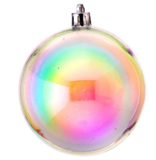 [743902902453] 80MM IRIDESCENT CLEAR VP BALL 6PC ACT BOX