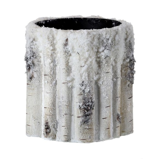[MTX58522] 7´´H X 7 ´´D PLASTIC SNOW BIRCH BRANCH CONT