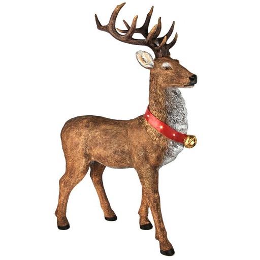 [MTX58327] 58" RSN B/O LED X7L OUTDOOR REINDEER W/SADLE"