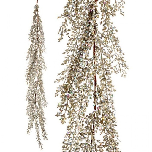 [MTX62290] 48" GLITTER/SEQUIN ARTEMESIA GARLAND 