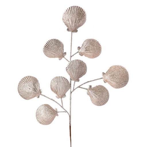 [MTX63078] GLITTERED SEASHELL SPRAY X3 CHAMPAGNE