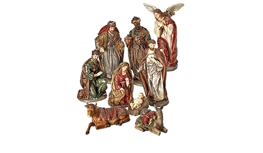 [743902760800] 4-10" RSN BEJEWELED NATIVITY 9PC SET