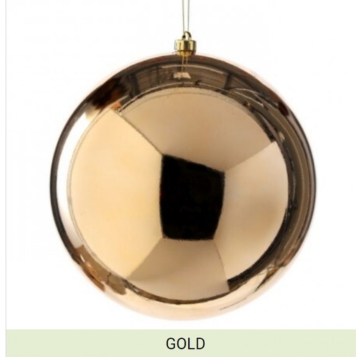 [MTX60767-DORADO] 400MM VP UV OUTDOOR BALL ORNAMENT GOLD