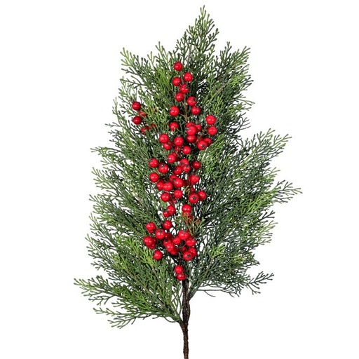 [MTX65804] 33" PL WEEPING CEDAR W/WP BERRIES SPRAY