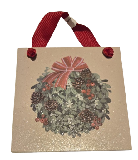 [MTX54618] FROST SQUARE WREATH ORNAMENT
