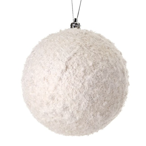 [MTX51846] 5´´FROSTED TEXTURE SNOWBALL ORNAMENT