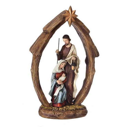 [MTX50243] 12´´RESIN HOLY FAMILY IN ARCH W/STAR