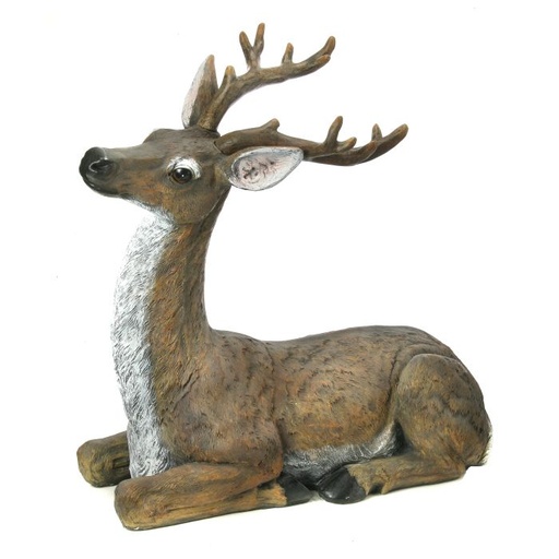 [MTX47469] 38"X37" POLYSTONE OUTDOOR LAYING BUCK DEER