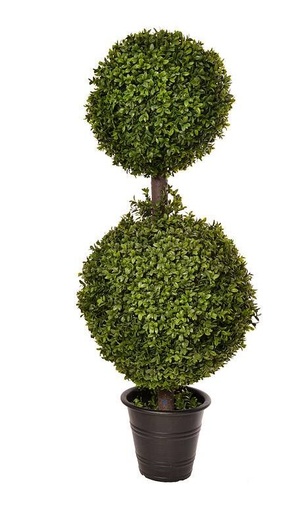 [MTX18311] PLASTIC UV PROOF BOXWOOD BALL X2 TOPIARY 44´´