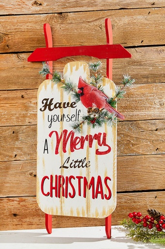 [743902115877] 31" LED BTY/TMR "MERRY CHRISTMAS" SLEIGH 