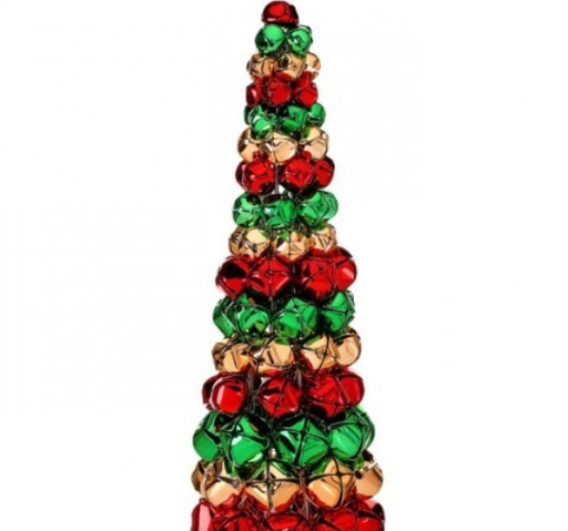 [MTX65486] 14" METAL JINGLE BELL CHRISTMAS TREE 