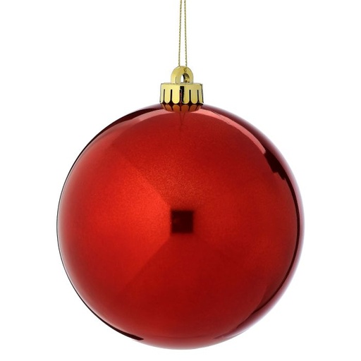 [MTX38664-ROJO] PEARL BALL 100MM, SET OF 4  RED