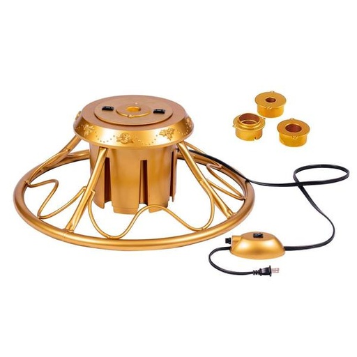 [734205644607] 22" GOLDROTATING TREE