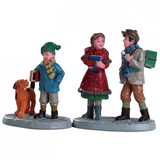 [82595] GOING TO SCHOOL, SET OF 2