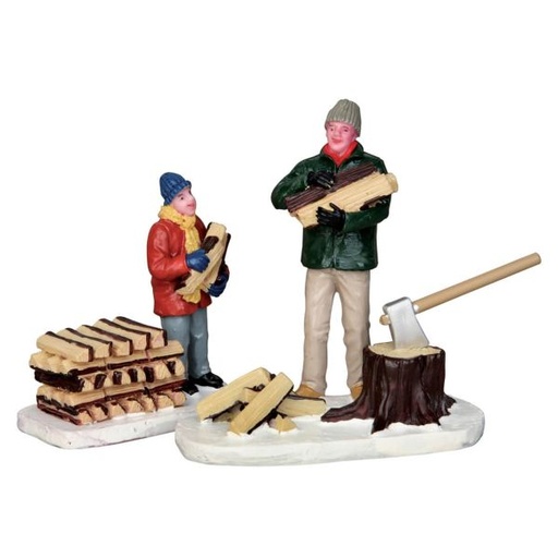 [52323] STACKING FIREWOOD , SET OF 2