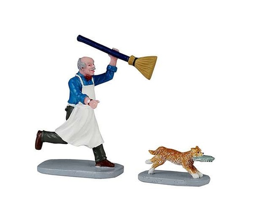 [42332] FELINE FISH THIEF SET OF 2