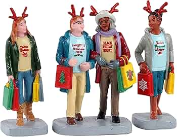 [12026] GIRLS CHRISTMAS SHOPPING TRIP SET OF 3