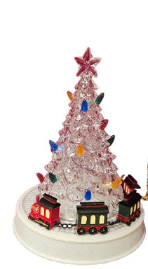 [137023] 12"H LIGHTED ACRYLIC TREE WITH 