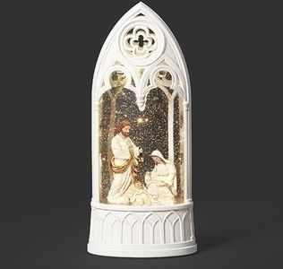 [MTX49882] 12"H LIGHTED SWIRL WHITE ARCH 