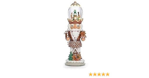 [089945801552] 16"H MUS LED NUTCRACKER GINGER 