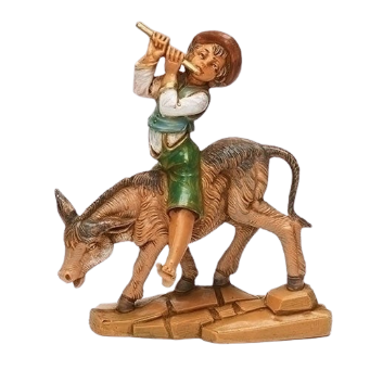 [59808] 5" SCALE DOMINIC, BOY W/DONKEY. FONTANINI