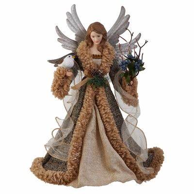 [086131819919] 16"RUSTIC GLAM ANGEL TREE TOP