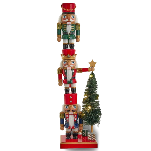 [C5961] 18"NUTCRACKER W/LIGHT UP TREE.