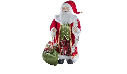 [086131664465] 36"KRINGLE KLAUS SANTA W/LIST