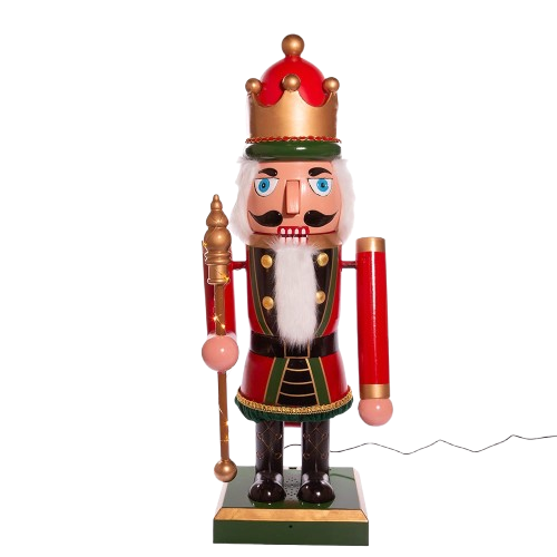 [JEL0972] 43"LIGHTED MUSICAL COLLAPSIBLE NUTCRACKER 