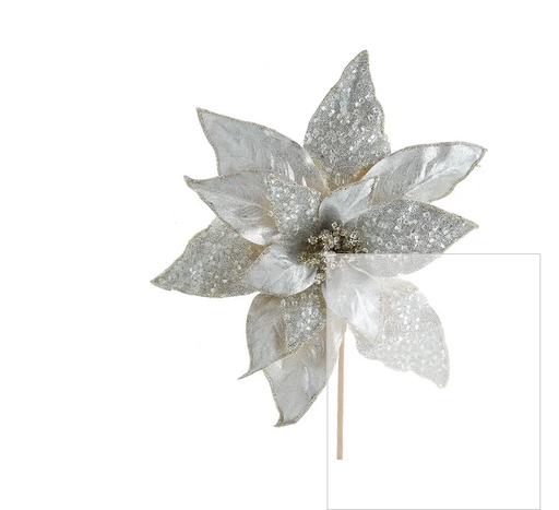 [C7724] POINSETTIA PLATEADA