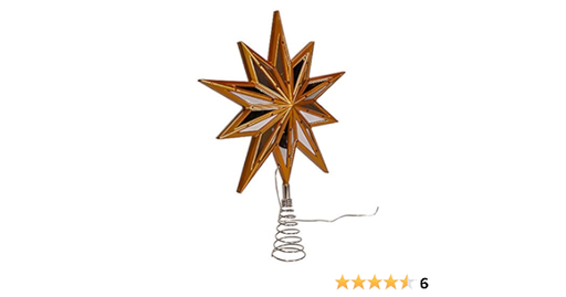 [MTX31805] 13.5" 10 POIN GOLD STAR TRETOP W25L STARRY LIGHTS
