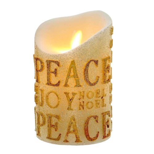 [JEL0947] 5"GOLD LED CANDLE W/FLICKER FLAME EFFECT. 