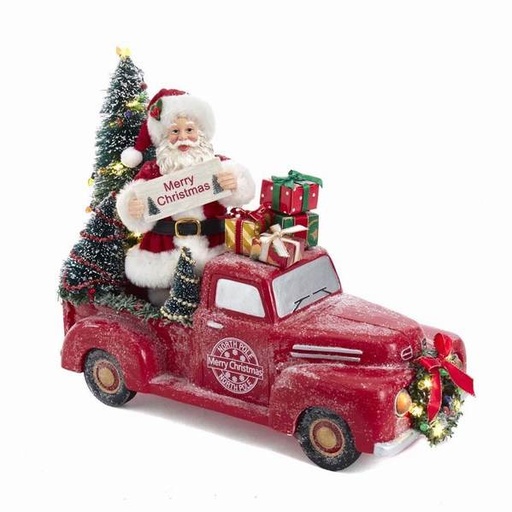 [086131550775] 10"FABRICHE SANTA HOLDING "MERRY CHRISTMAS" 
