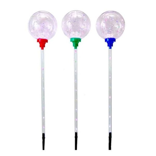 [AD2817] 25X6"UL 135/L 3PC GLOBE YARD STAKE SET WMULTI 