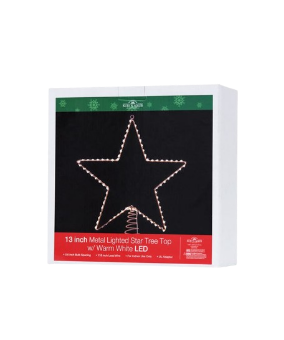 [UL2312] 12.2"METAL SILVER LIGHTED MICRO LED LIGHTS ON STAR
