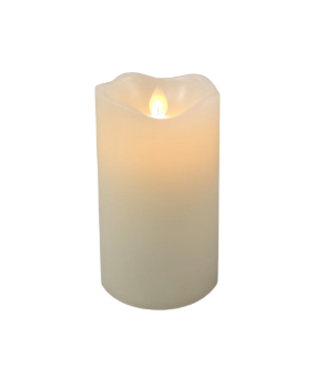 [JEL0909] 6"WHITE LED FLICKER FLAME CANDLE W/HINT OF BLUE