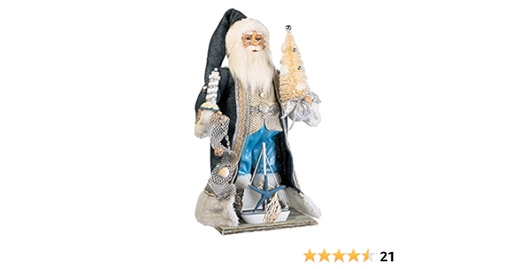 [086131452369] 18.5"KRINGLE KLAUS NAUTICAL SANTA W/CHRISTMAS 