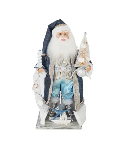 [KK0025] 18.5"KRINGLE KLAUS NAUTICAL SANTA W/CHRISTMAS 