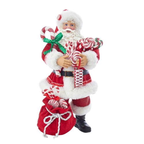 [C7493] 10.5"SANTA WITH CHRISTMAS CANDY AND BAG 