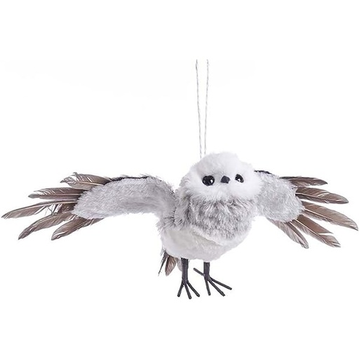 [MTX31805] 13.4"WHITE FLYING OWL ORN.