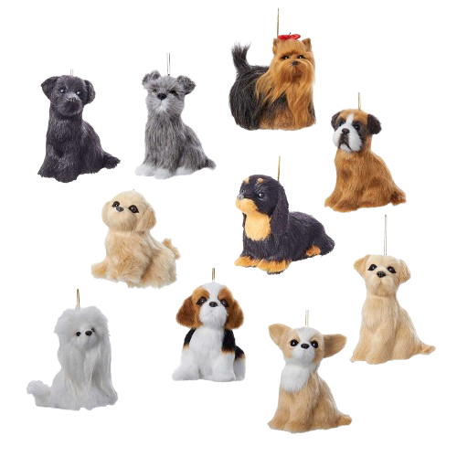 [C4692] 3.5"-4"PLUSH DOG ORN ASSORTMENT UNIDAD