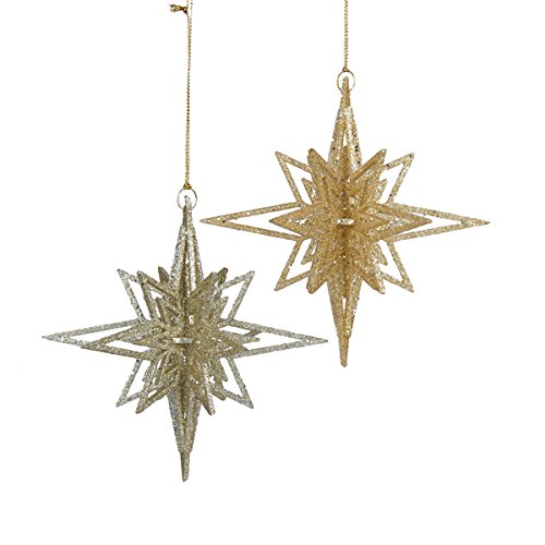 [086131320668] 5.5"ACRYLIC NORDIC STARBURST ORN INDIVIDUAL