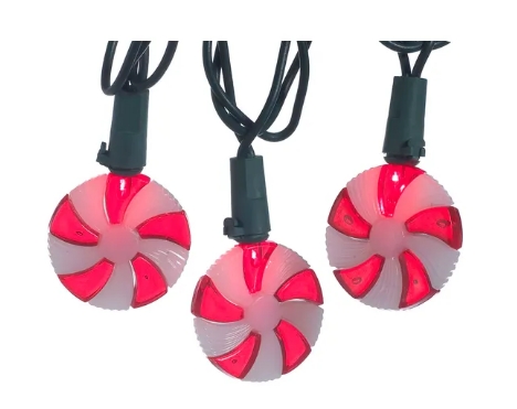 [UL0147] 20/L 35MM RED LED CANDY LIGHT SET W/12"GRN LEAD