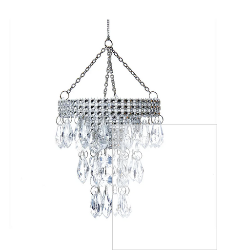[086131159213] 3.75"PLASTIC CHANDELIER ORN.